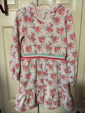 Girls' Floral Hooded Dress with Pink Rose Print Janie and Jack